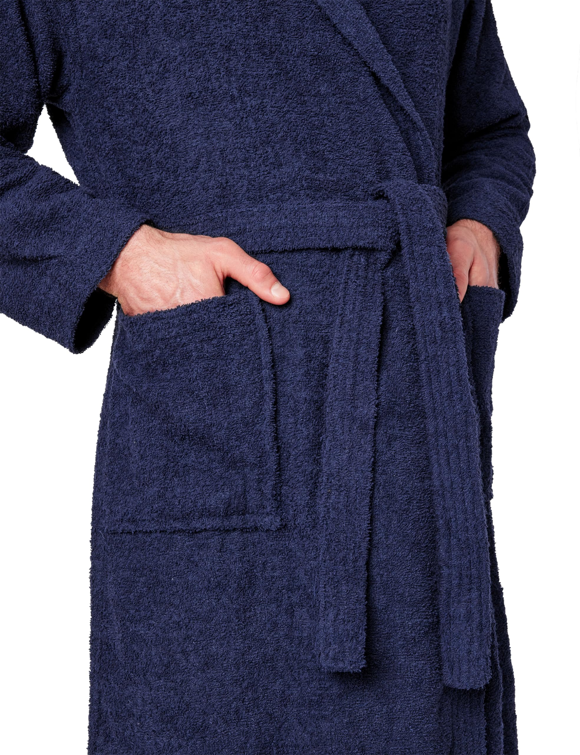 Ladeheid Accappatoio Uomo in Spugna di Cotone LA40-192(Blu Scuro-29, 3XL)