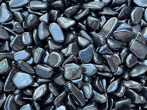Miniatura 9 de Shungite al por mayor Piedras pulidas, piedra preciosa natural pulida de Shungita, cristales curativos de shungita (Shungita, 1 libra)