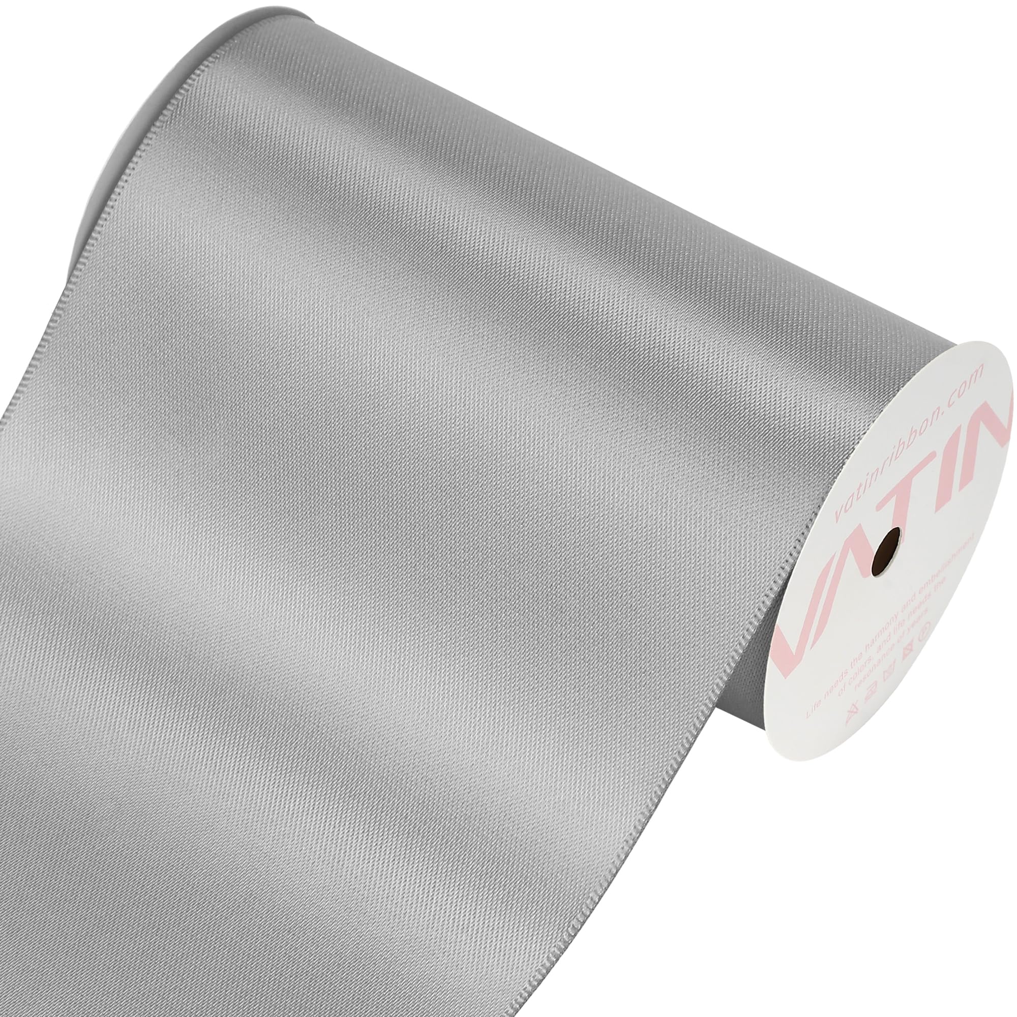 VATIN 100mm Wide Double Faced Polyester Deep Navy Blue Satin Ribbon- 4.5 Metre/Spool, Perfect for Chair Sash, Making Bow, Sewing and Wedding Bouquet — view 127