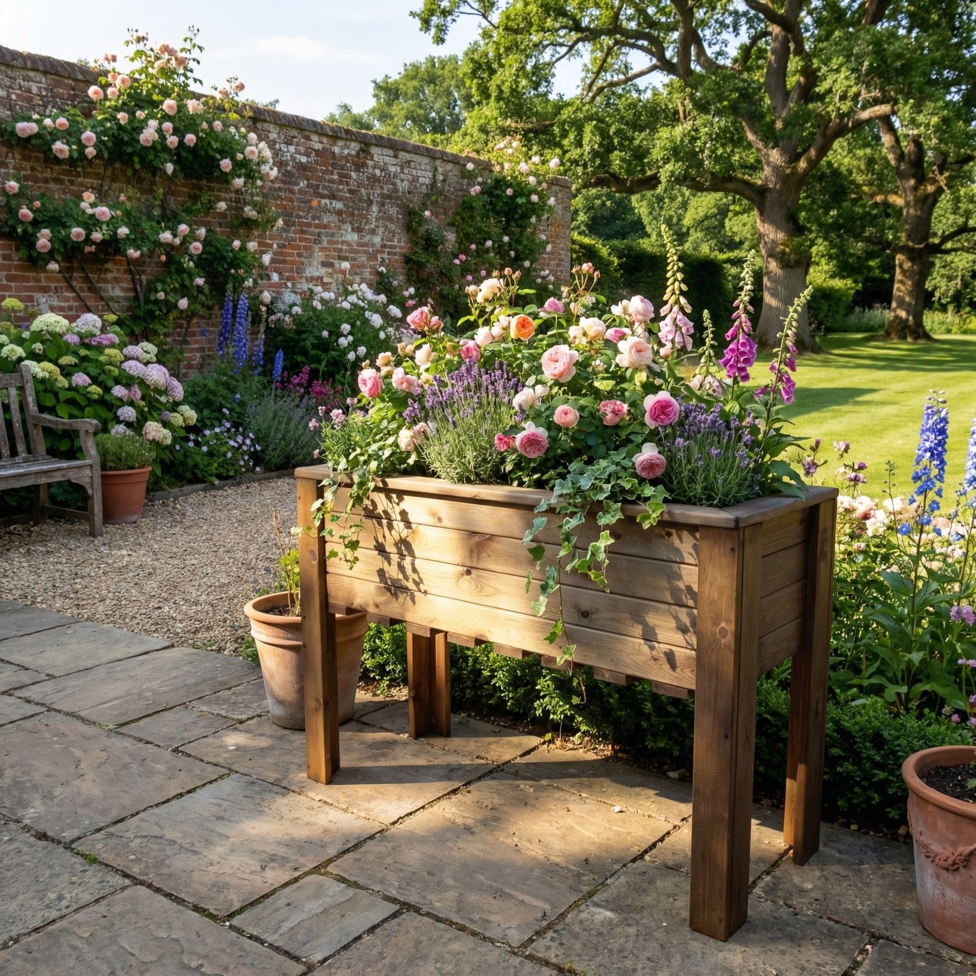 Charles Taylor Trading Extra Large Wiltshire Planter - Brown - 1090mm Width