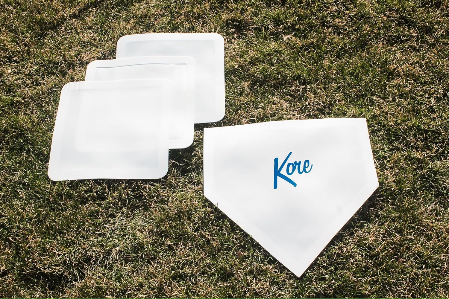 4-Piece Base Set with Home Plate, Portable Baseball Bases for Outdoor Play