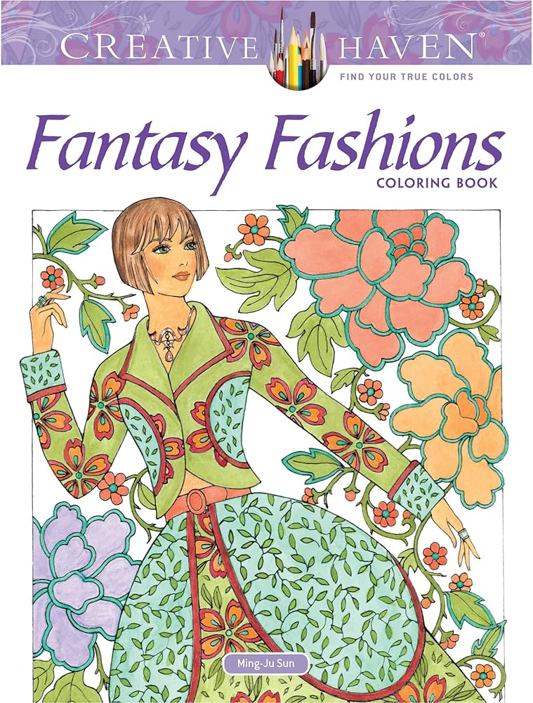Amazon.com: Creative Haven Fantasy Fashions Coloring Book