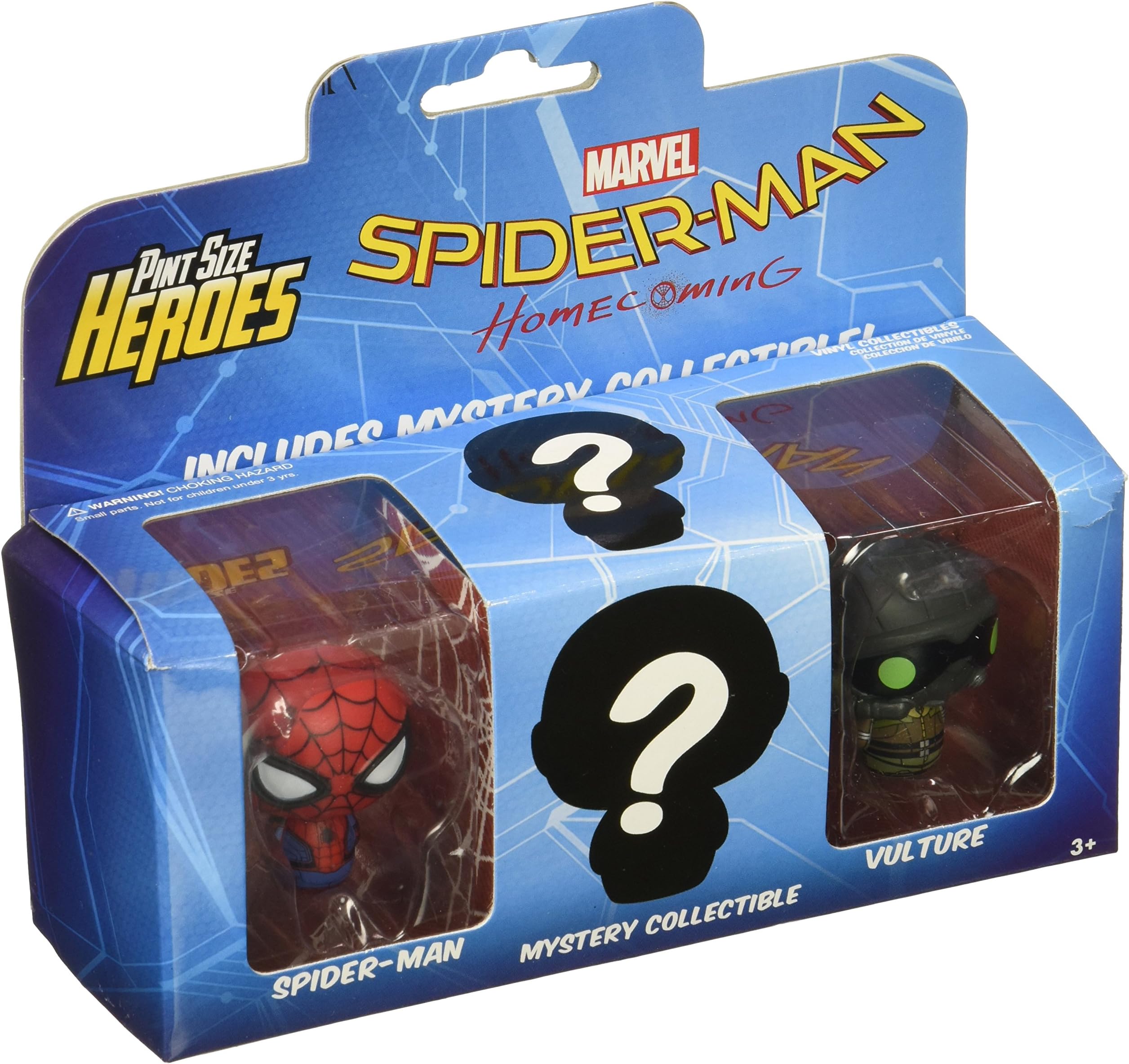 Funko Pint Size Heroes Spider-Man Homecoming 3 Pack 13439 Spider-man, Vulture and 1 Mystery Figure