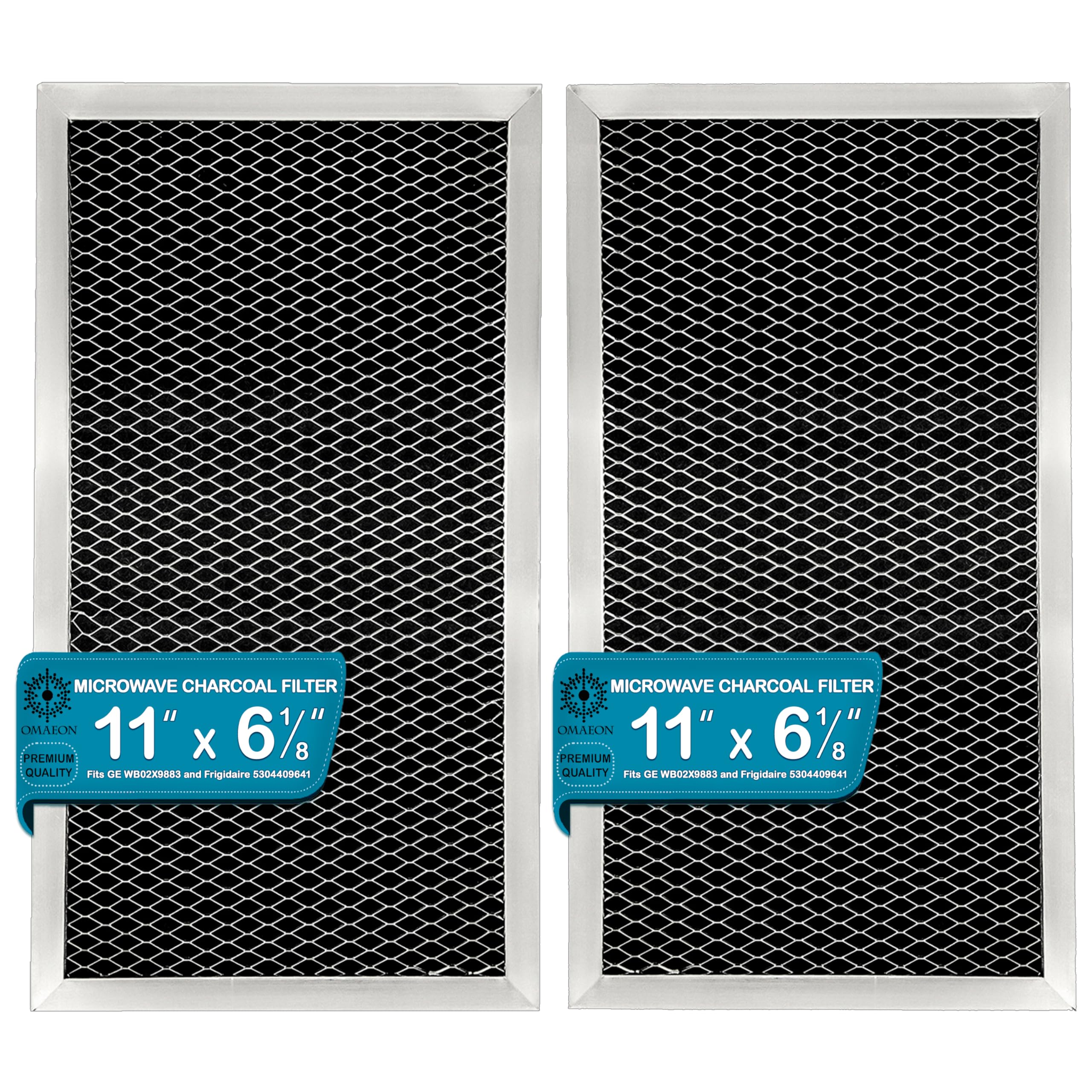 Filtre à charbon de bois micro-ondes GE JX81A WB02X9883 argenté 6-1/8x11
