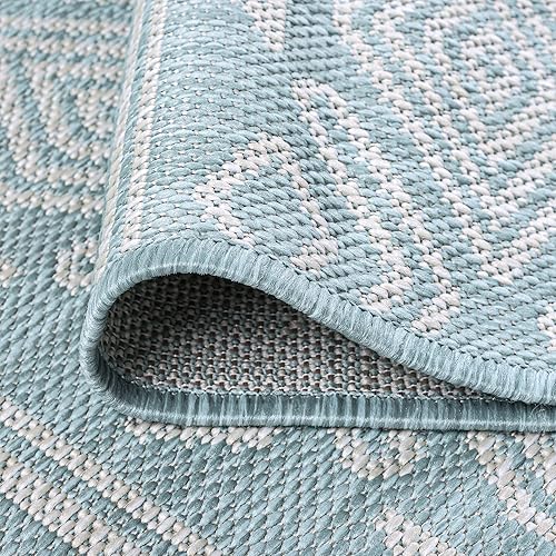 Miniatura 5 de Alfombra grande para interiores y exteriores, resistente al agua y a la decoloración, de 8 x 10 pies, para patio, terraza, porche, entrada, alfombra