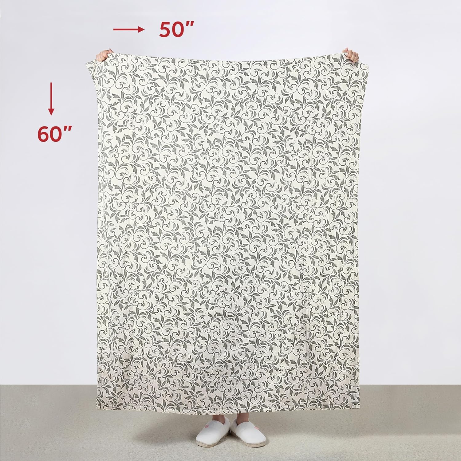 Sunbeam Royal Mink Sherpa Heated Throw Electric Blanket, 50" x 60", 4 Heat Settings, 4-Hour Auto Shut-Off, Warming Throw for Couch, Fast Heating, Machine Washable, Warm and Cozy, Grey Cape Paisley - Image 6