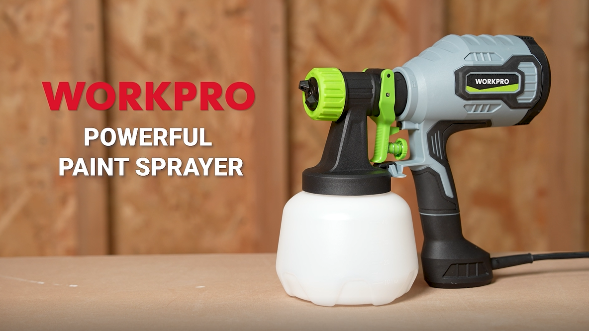 WORKPRO Paint Sprayer, 600W HVLP Spray Paint Gun with 4 Nozzles, 3