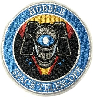 JXYUEWL Hubble Telescope NASA Theme 3.5" Embroidered Patch DIY Iron-on or Sew-on Decorative Applique Space Explorer Planets Rocket Shuttle Astronaut Mission Control Stargazer Telescope Series
