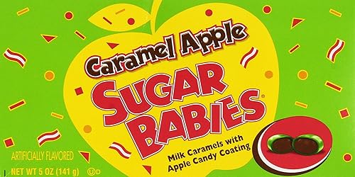 Sugar Babies Caja de teatro de manzana caramelo 5oz.