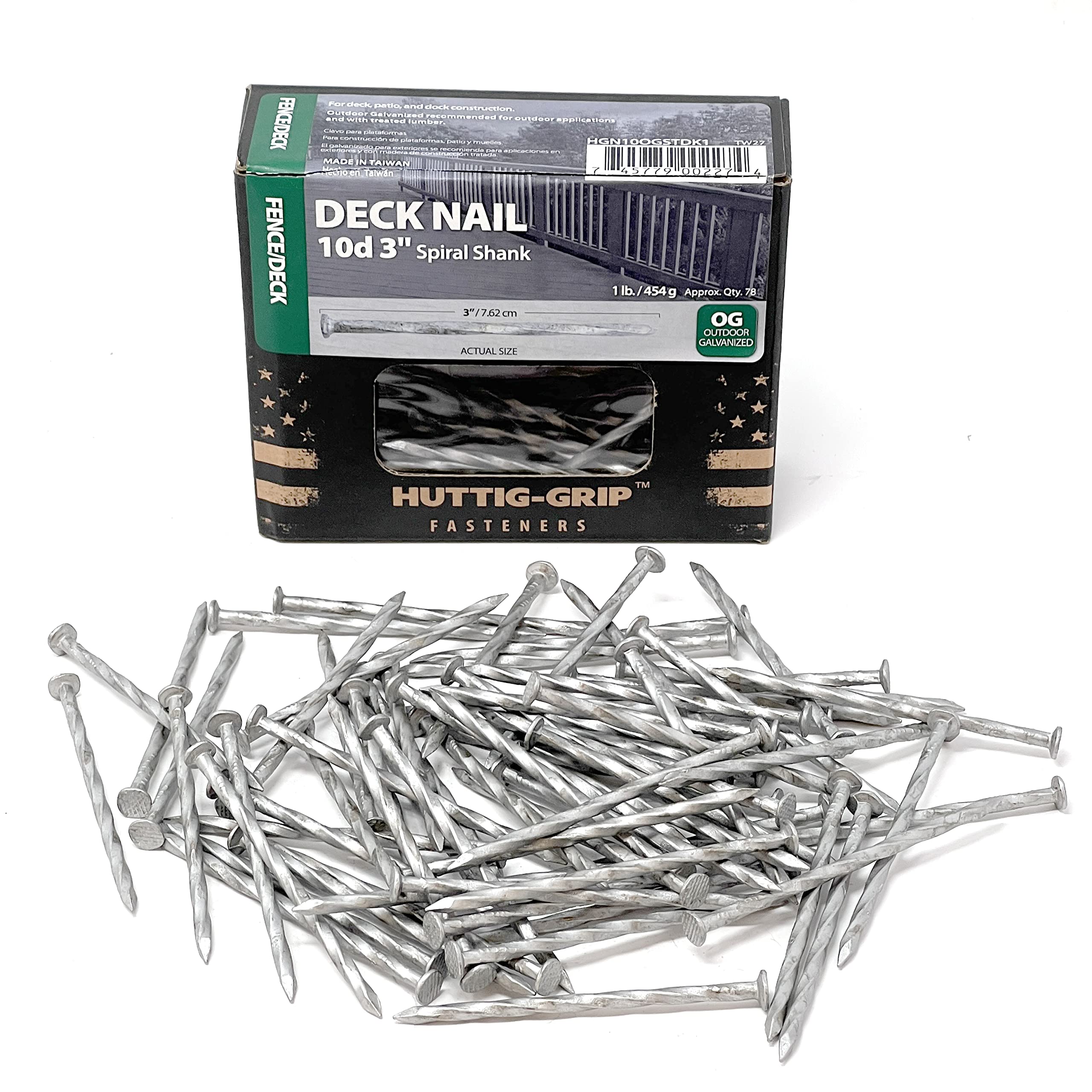 Huttig-Grip Fence Deck Nails - 1 lb Pack -7