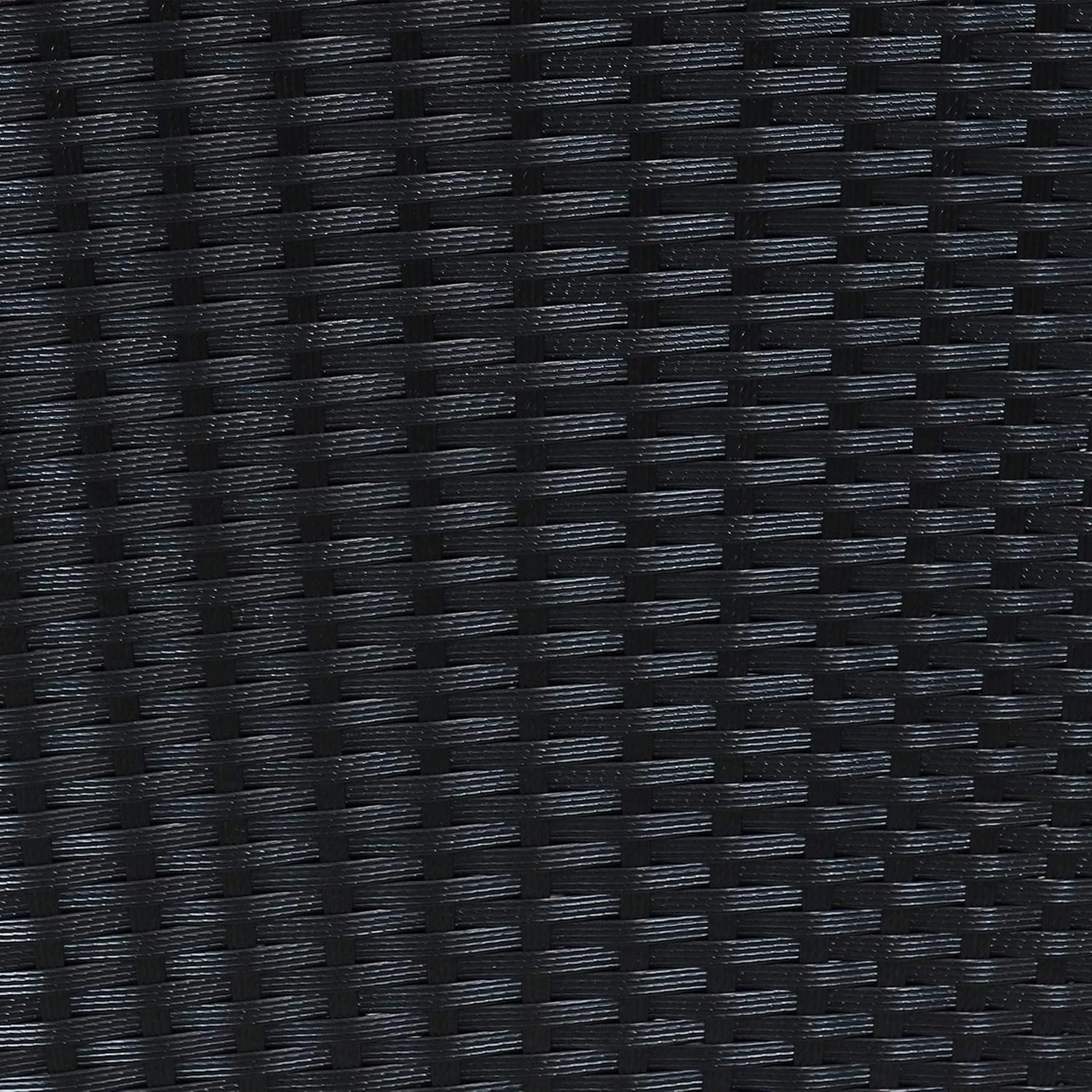 Sunnydaze Square Tall Wicker Outdoor Planter Set of 3 - Polyrattan Large Outdoor Planters for Porch, Patio or Garden - 9", 11.5", 14.75" Tall Plant Pots - Black