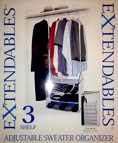 Home Sense Expendables Organizador de suéter ajustable de 3 estantes