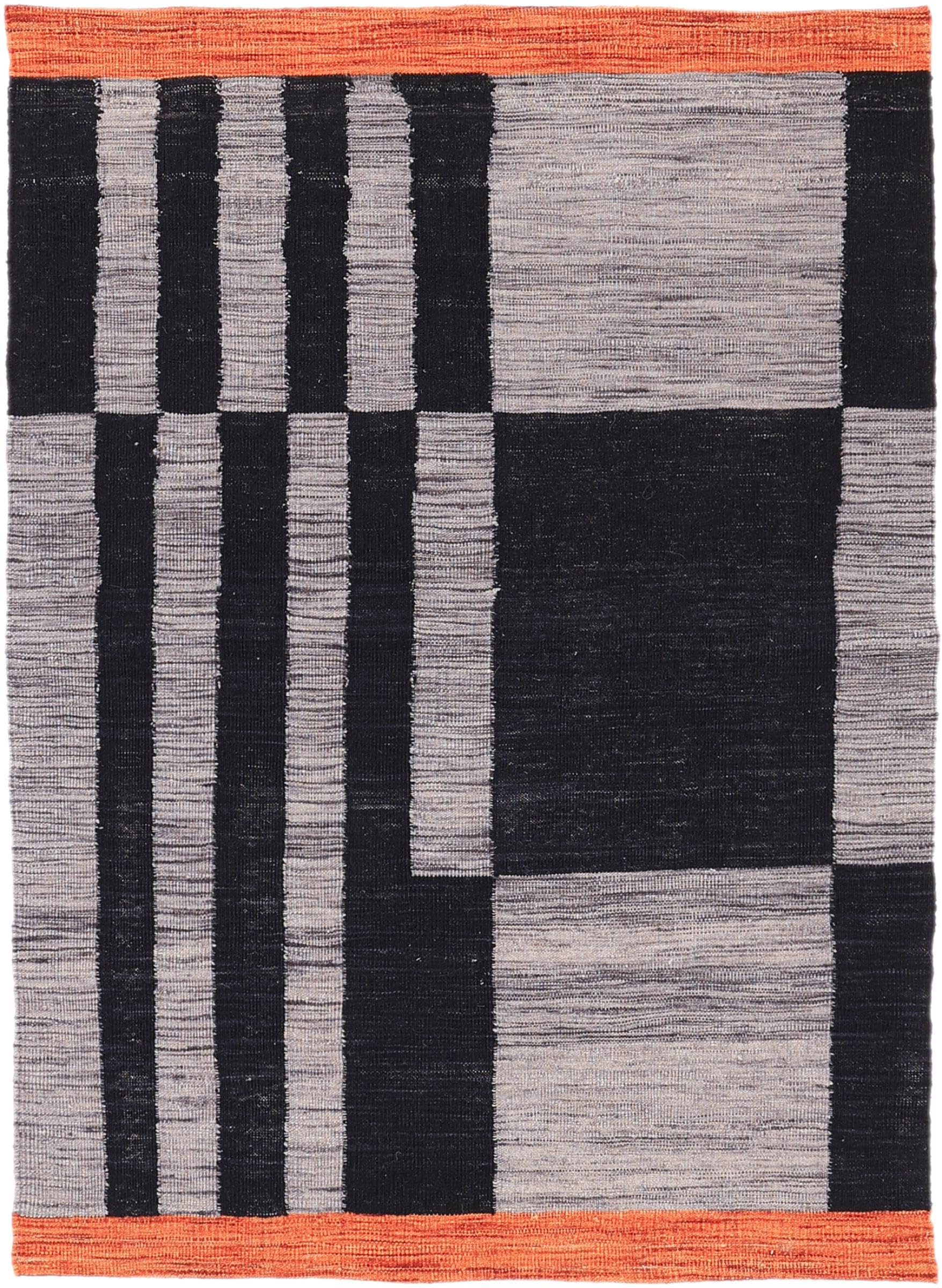 Tapis d'Orient tissé à la main en laine d'Afghanistan 105x146 design moderne