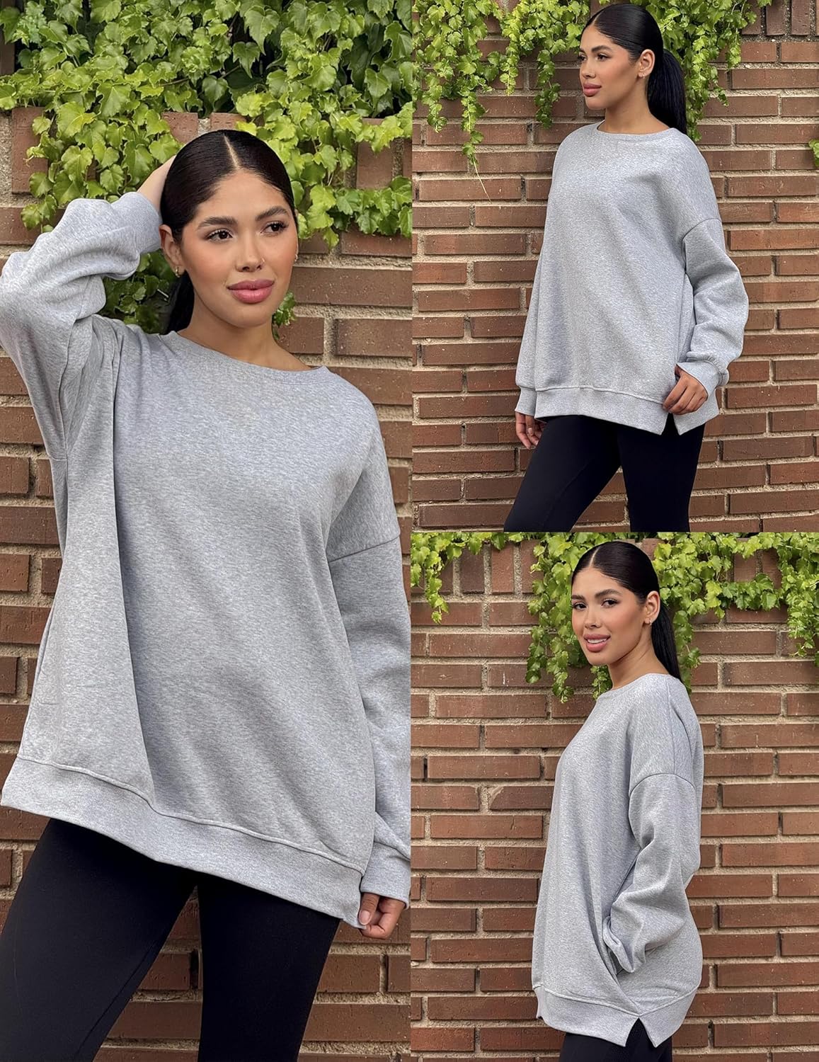 IN'VOLAND Womens Plus Size Sweatshirts Long Sleeve Fleece Soft Fall Winter Crew Neck Pullover Tops with Pockets - Image 6