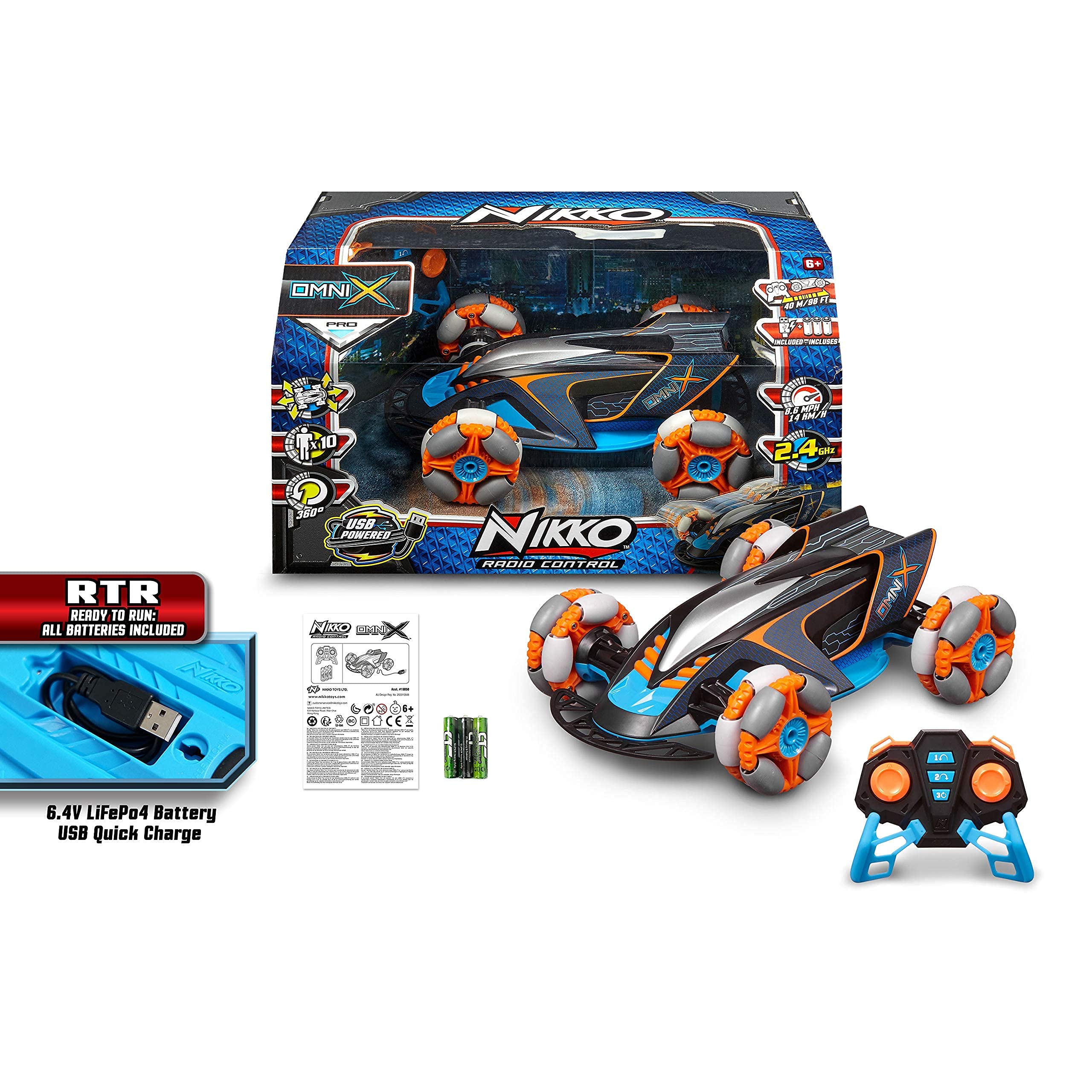 Nikko 10050 OmniX Macchina Radiocomandata Ruote Sterzanti Alta Performance