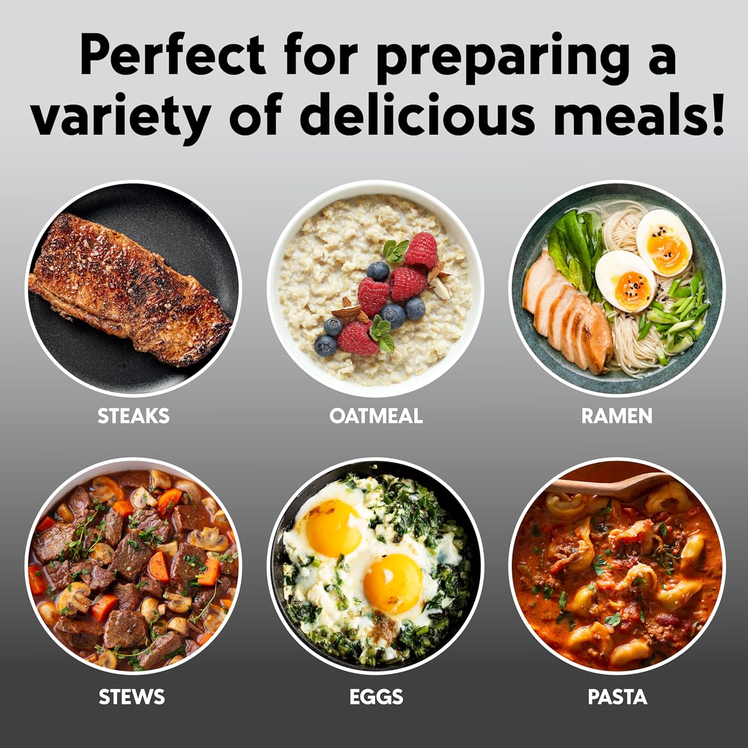 COOK WITH COLOR Electric Hot Pot, 1.6L Mini Cooker, 700W Power, Non-Stick Surface, Thermal Cut-Out Protection, Perfect for Rice, Noodles, Soups, Stews, Dorms, Apartments, and Small Kitchens, Black