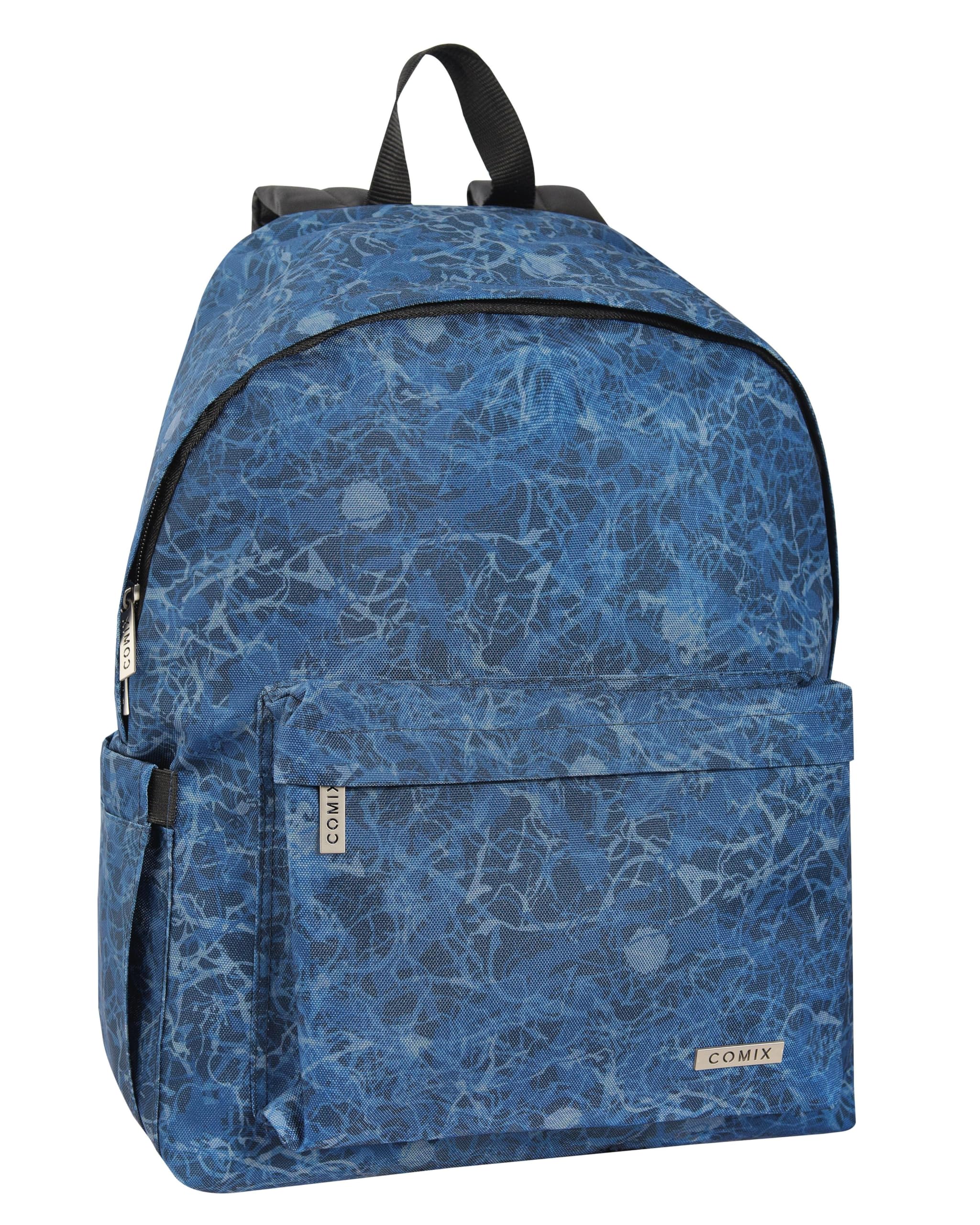 COMIX - Zaino Scuola Media, Elementare e Superiore per Bambine e Ragazze, Schienale Imbottito e Rinforzato, Spallacci Regolabili, Scomparto Principale, Tasca Frontale e Tasca Laterale, 30x40Hx17 cm