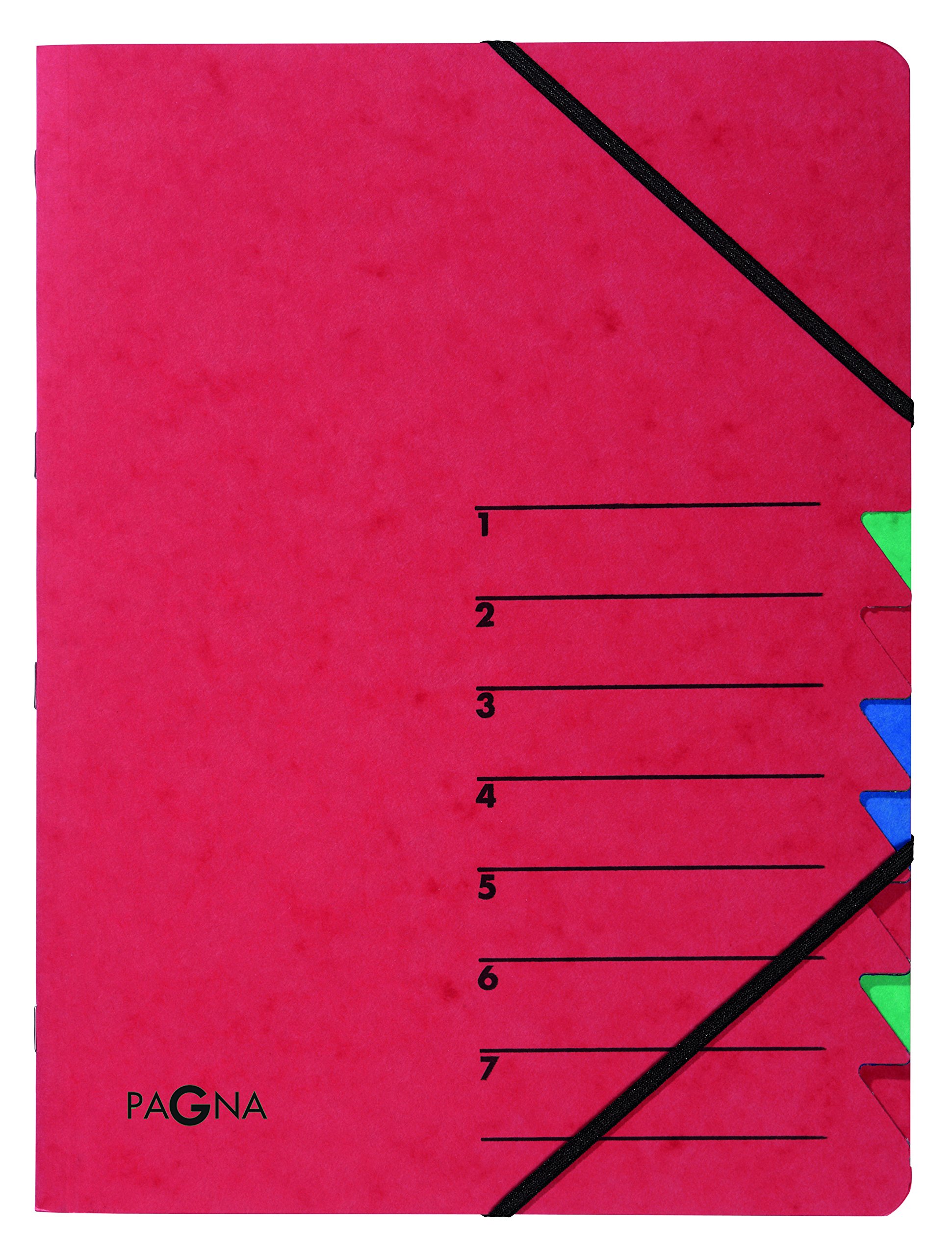 Pagna Ordnungsmappe Easy (Sammelmappe, 7 Fächer, 1-7) rot
