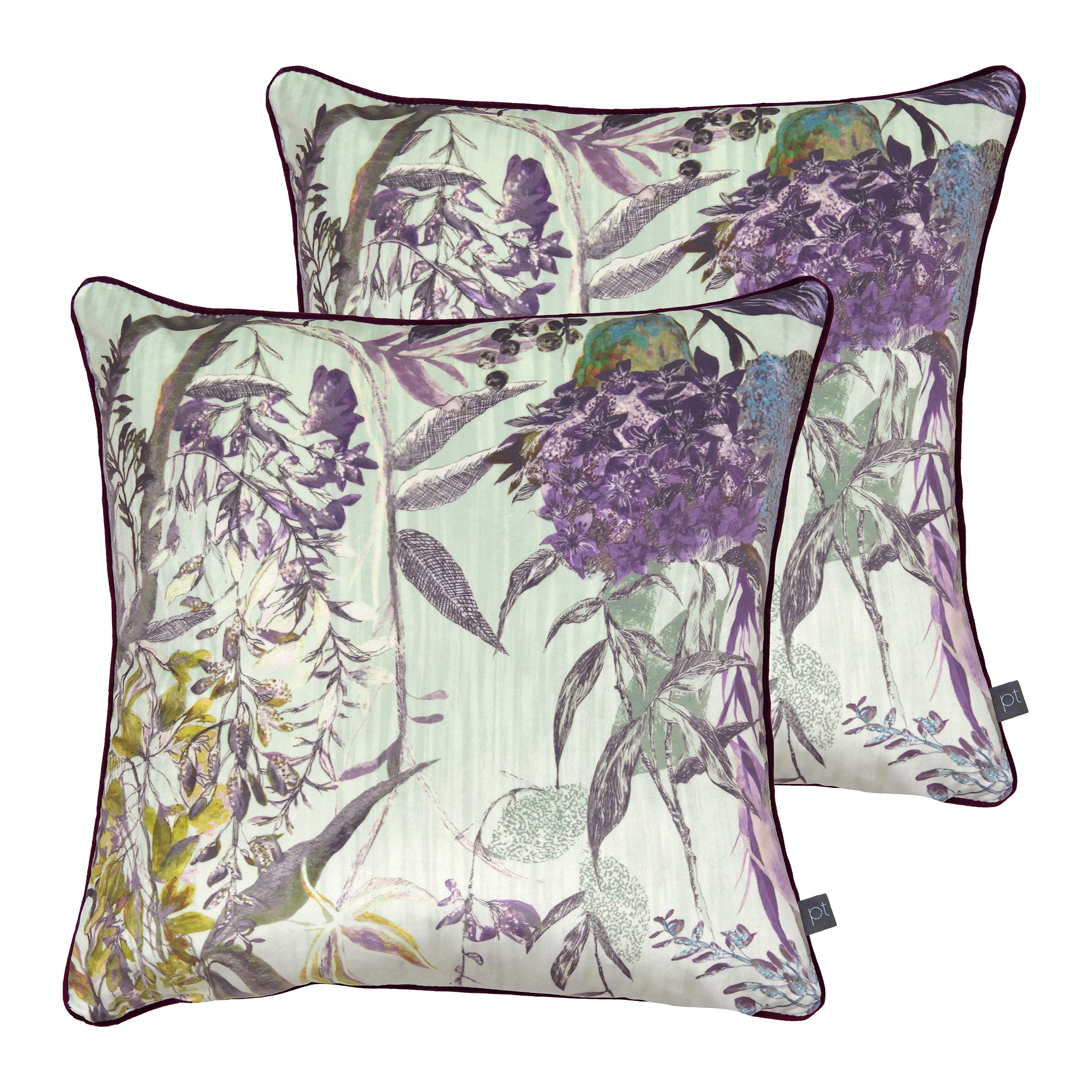 Prestigious Textiles Polyester Filled Botanist Cushions (Twin Pack), Polyester, Evergreen