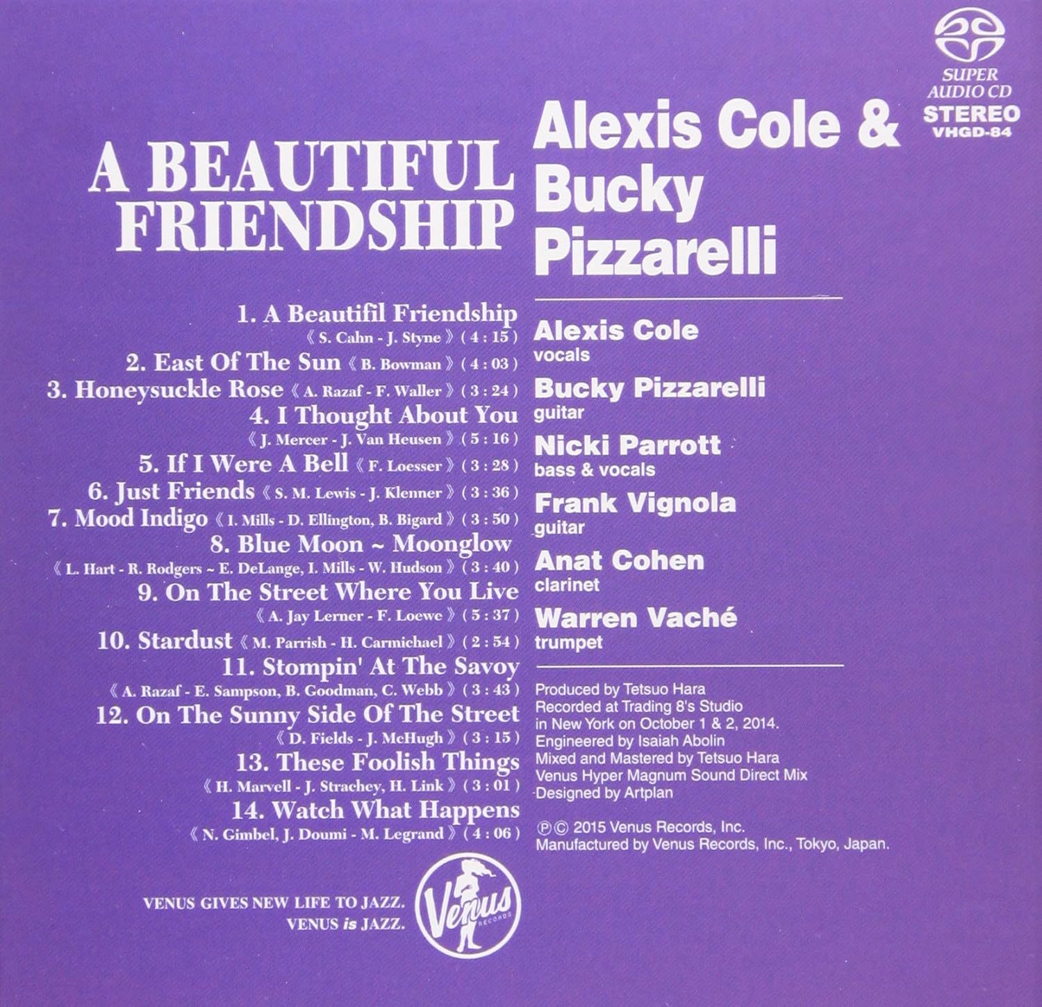 BUCKY PIZZARELLI ALEXIS COLE - A Beautiful Friendship - SACD