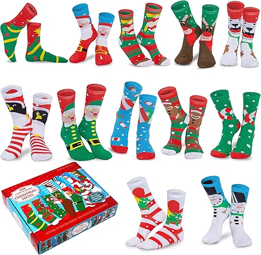 JOYIN 12 Pairs Christmas Socks