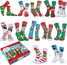 JOYIN 12 Pairs Christmas Socks for Women, Men with Box Christmas Gifts for Teens, Women and Men as Holiday Gifts