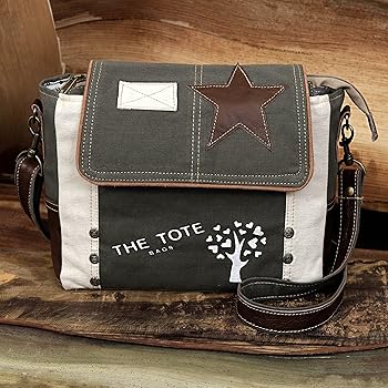 Amazon.com: CLA Bags, Upcycled Canvas Small Star Crossbody