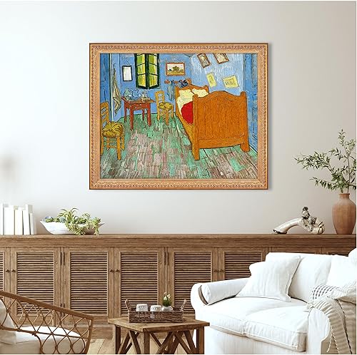 Miniatura 774 de A&T ARTWORK The Starry Night de Vincent Van Gogh. Tamaño del marco: 36 x 30 pulgadas, tamaño de la imagen: 30 x 24 pulgadas, reproducciones clásicas