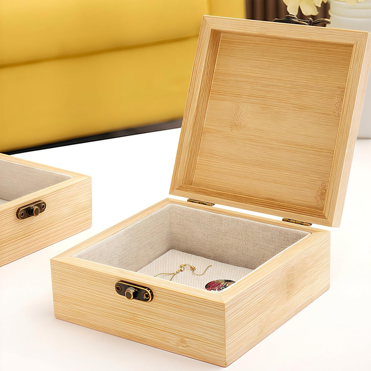 Owl Trinket Keepsake Decorative Jewelry Box, Gifts For Women, Owl Lovers Themed Decorations, Home Room Ring Earrings Necklace Organizer Holder Vintage Wooden Box!