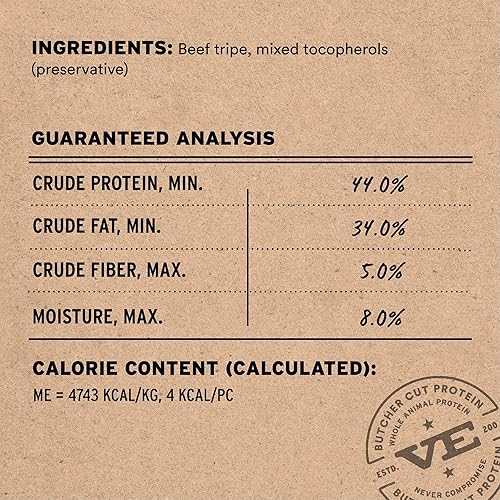 Vista 31 de Vital Essentials Beef Tripe Bites - Golosinas para perros, 2.3 onzas, crudas liofilizadas Proteína única Golosinas de entrenamiento con alto