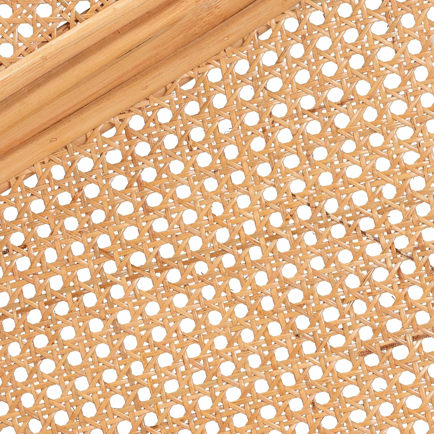 Bali & pari Flower Modern Bohemian Honey Rattan King Size Standalone Headboard