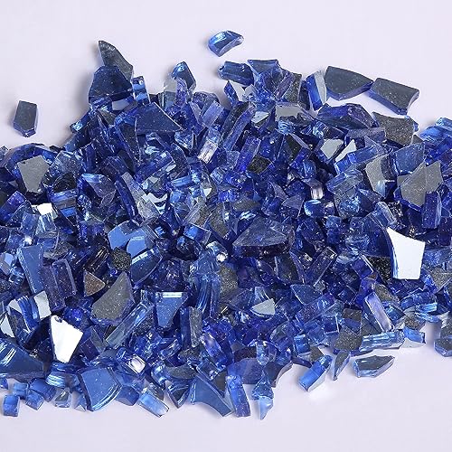 Miniatura 6 de Empava Vidrio templado reflectante de 10 libras de 1/4 pulgadas para fogata de gas en azul medianoche