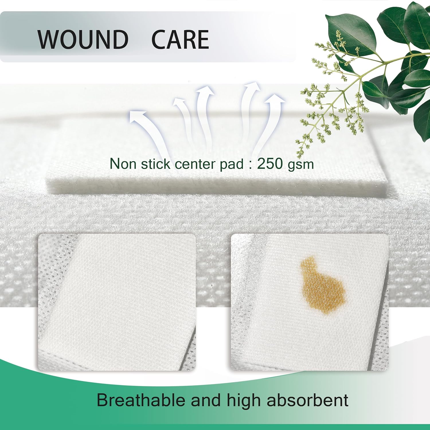 6X8 Inches Extra Large Adhesive Island Wound Dressing Bandages - Non Woven Cover with Bordered Gauze Pads, 25 Individually Pack, High Absorbent,Professional Grade by QICHUANG(6X8 INCHES - C25)