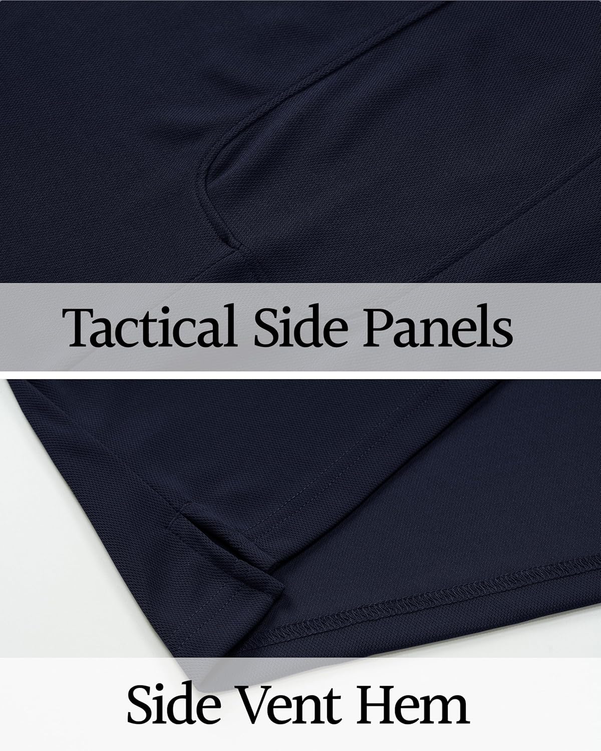 Men's Polo Shirts Long Sleeve Performance Quick Dry Tactical Polo Golf Shirts - Image 4