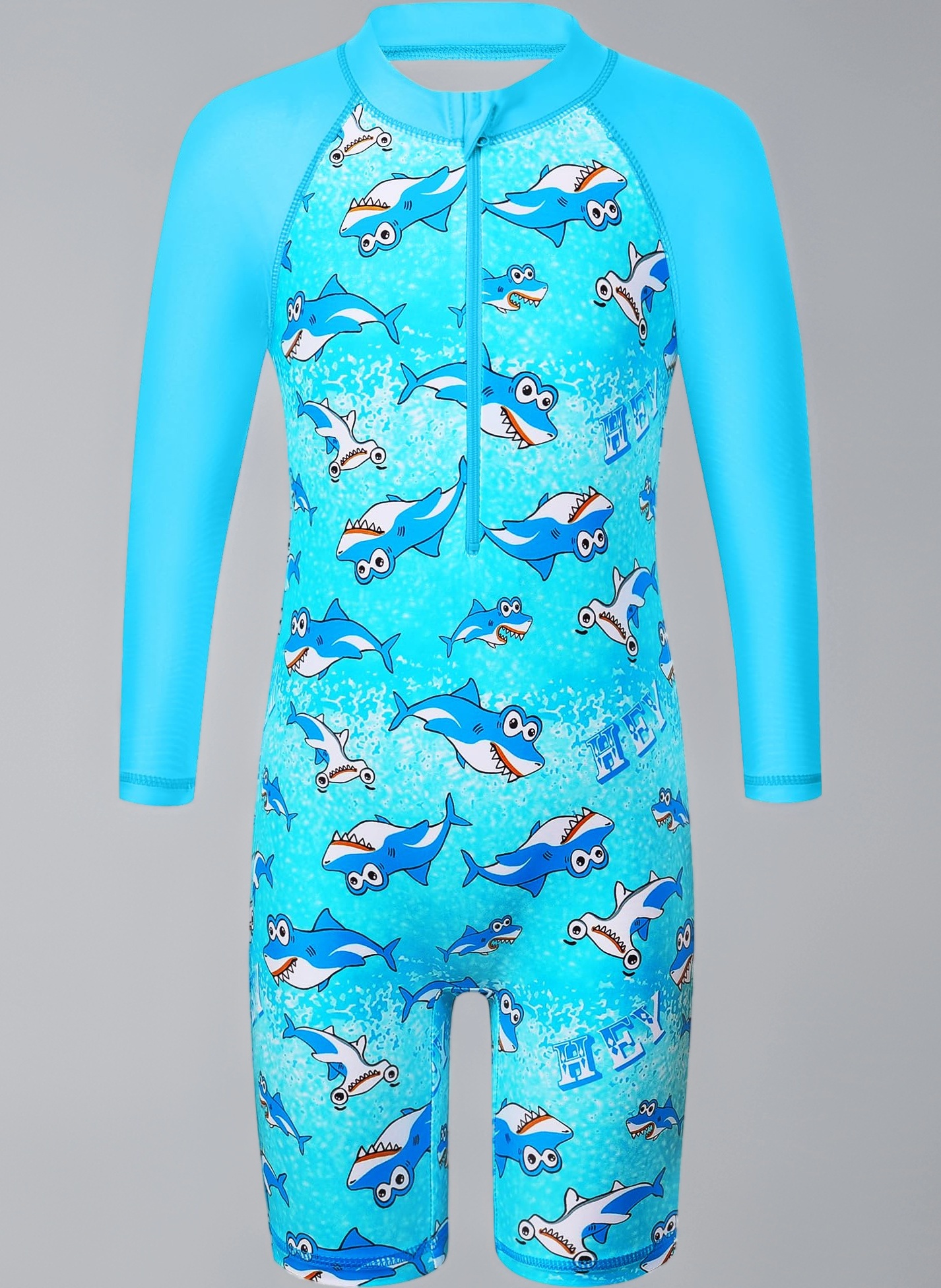 HUAANIUE Boys Swimming Short Sleeve Swimsuit 3-12Y Kids One Piece Swimwear Navy Sun Protection 50+ Swim Clothes UPF Warm Sportwear Costume Summer Surfing