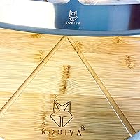 Vista 7 de Tabla de pizza de corte de pizza de doble agarre de 14 pulgadas Juego de pizza de regalo, mejor cuchilla de corte de pizza, tabla de cortar pizza