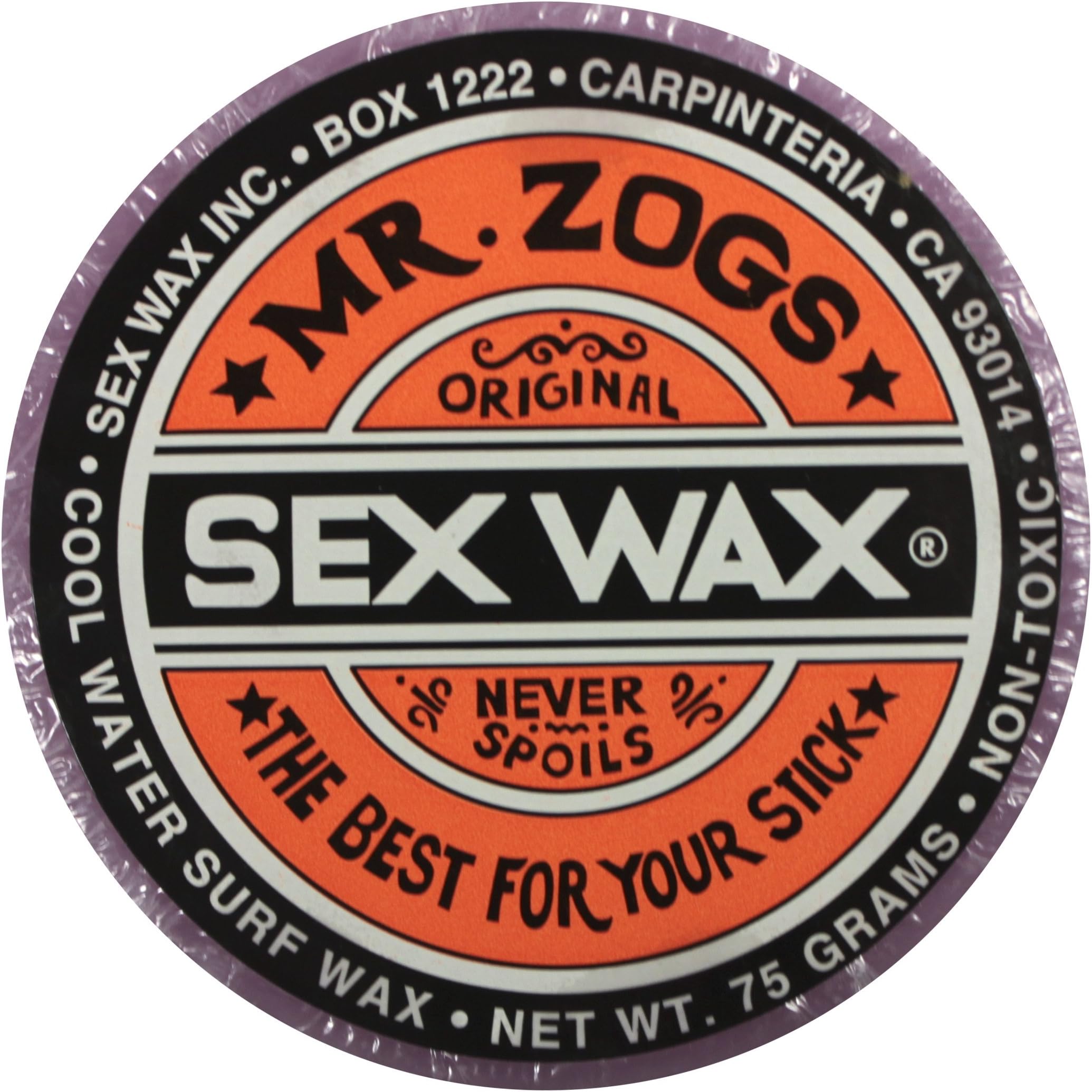 Mr Zogs Original Sexwax - Cool Water Temperature Grape Scented (Light Purple Color)