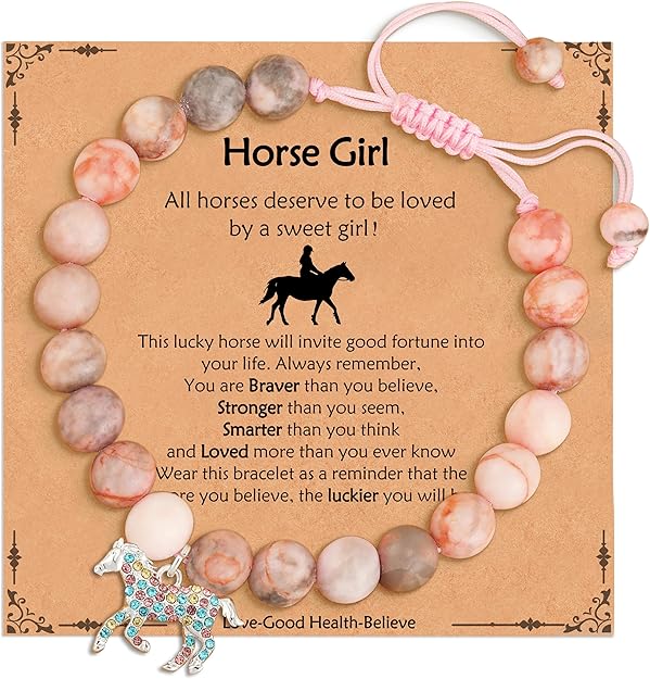 Axolotl/Horse Charm Bracelet Stuff Who Loved Horse/Axolotl Valentines Christmas Birthday Jewelry Gifts for Girls Kids Daughter