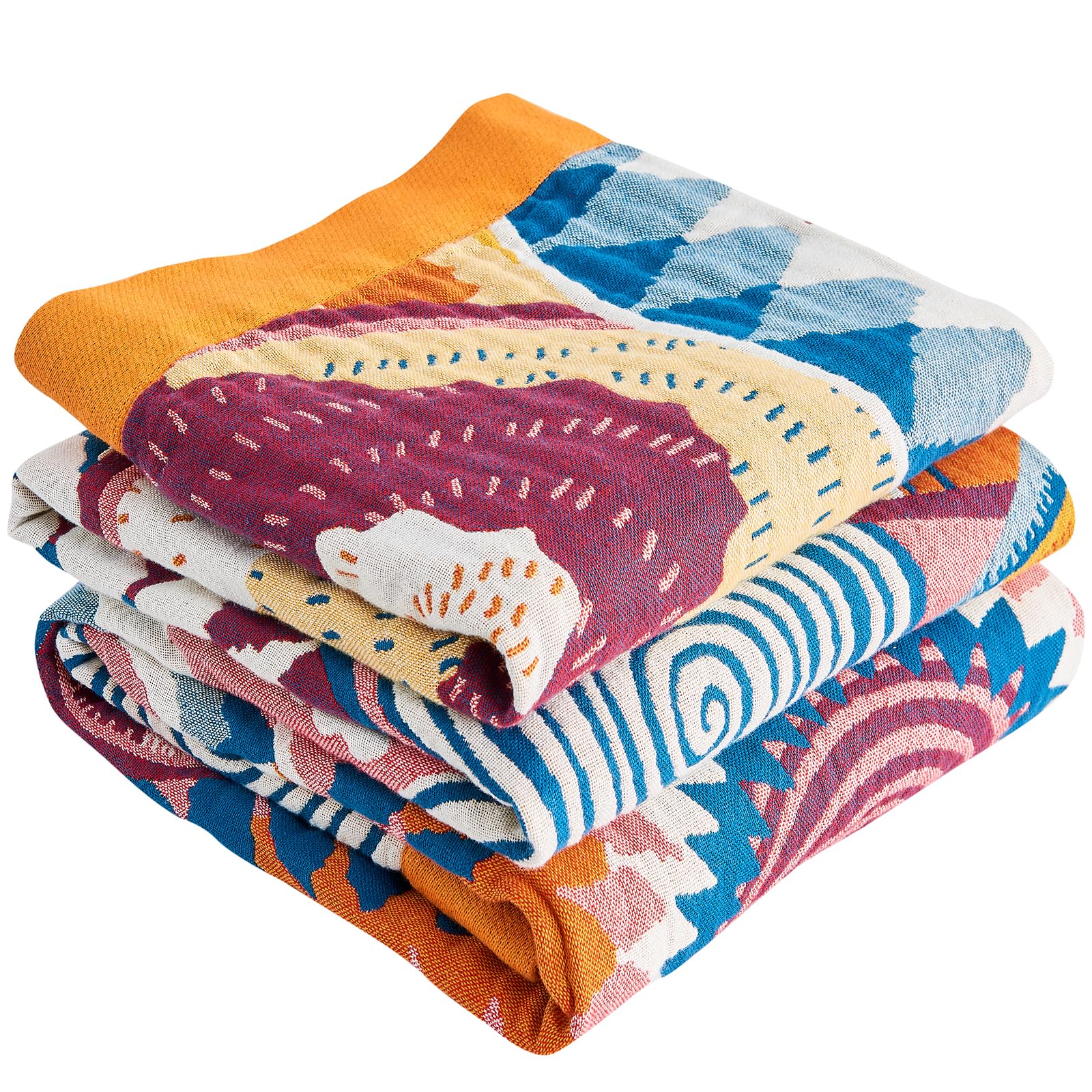 Couvre-lit rustique oiseau couverture bohème coton lit canapé chaise