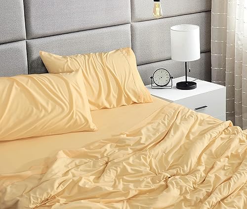 Miniatura 3 de RUVANTI Juego de Sábanas Microfibra-Crema Oro - Cali. King