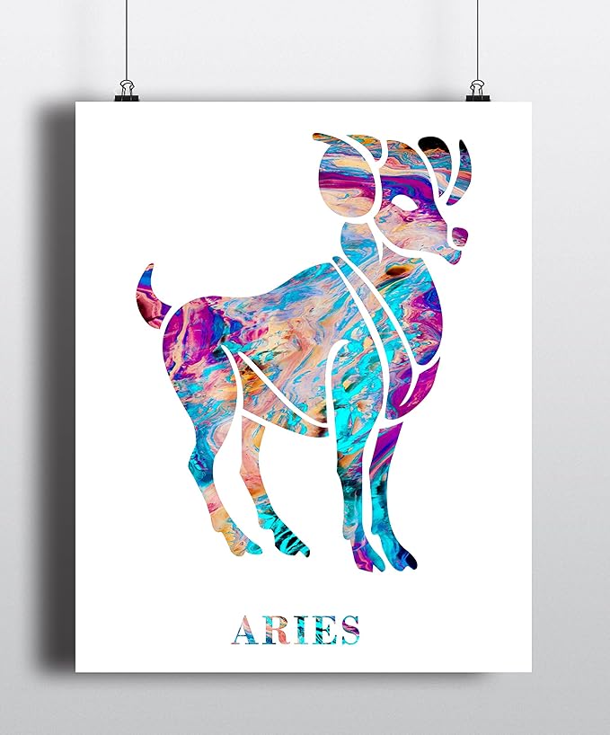 Aries Zodiac Sign Poster (UNFRAMED) (8x10)