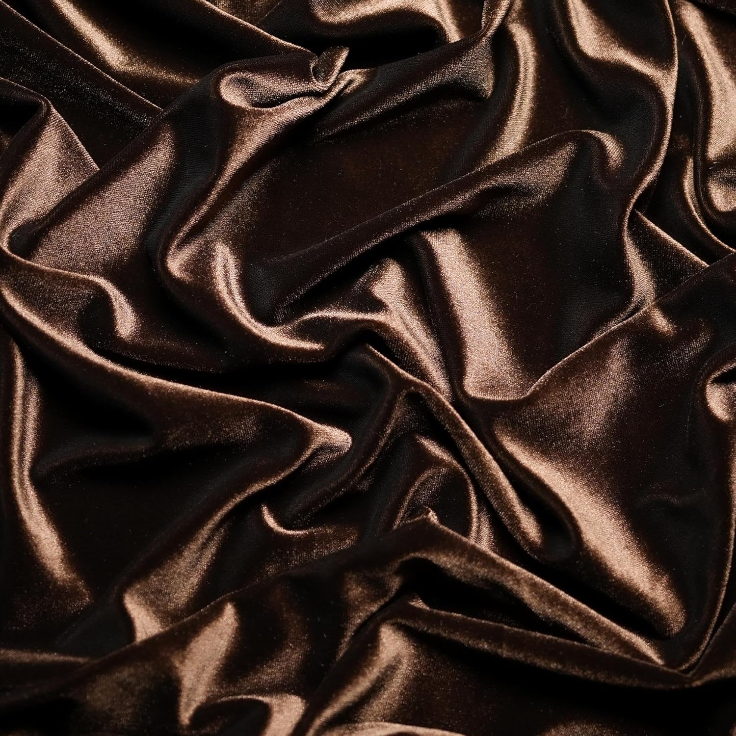 Ice Fabrics Stretch Velvet Fabric by The Yard - 60" Wide Soft Stretchy Fabric for Sewing Clothes, Apparel, Costume, Crafts - 90% Polyester 10% Spandex - Chocolate - 6 Yards