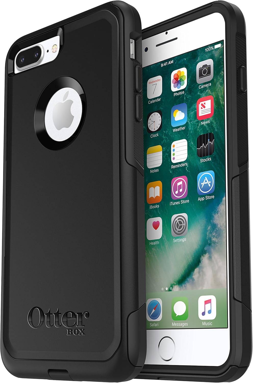 OtterBox IPhone 8 PLUS & IPhone 7 PLUS (ONLY) Symmetry Series Case - BLACK, Ultra-Sleek, Wireless Charging Compatible, Raised Edges Protect Camera & Screen