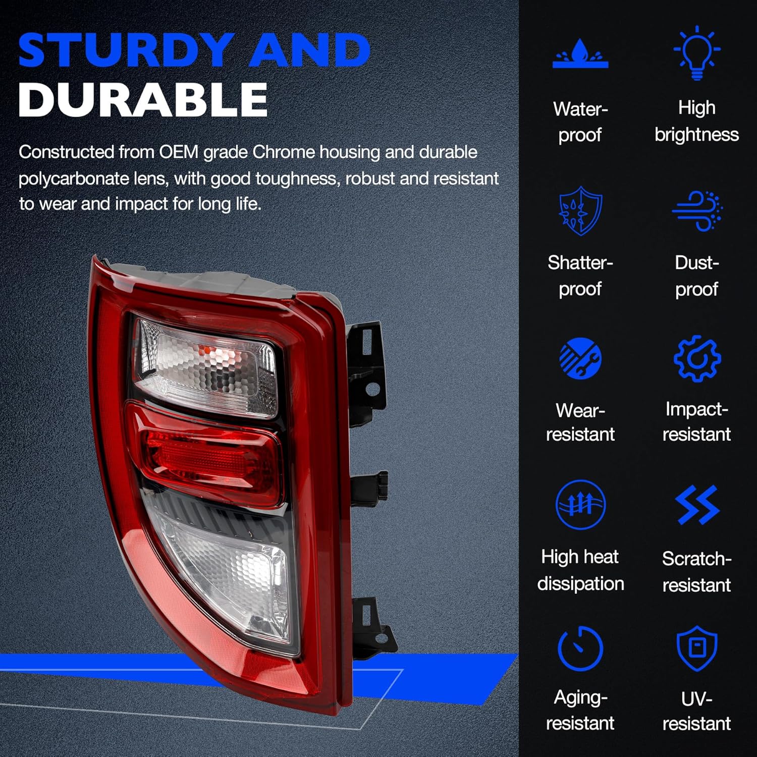 Tail Lights Compatible with 2021 2022 2023 Ford Bronco Sport - Taillights Assembly Replaces M1PZ13405A|M1PZ-13405-A -Tail Light Rear Lamp Left Driver Side LH