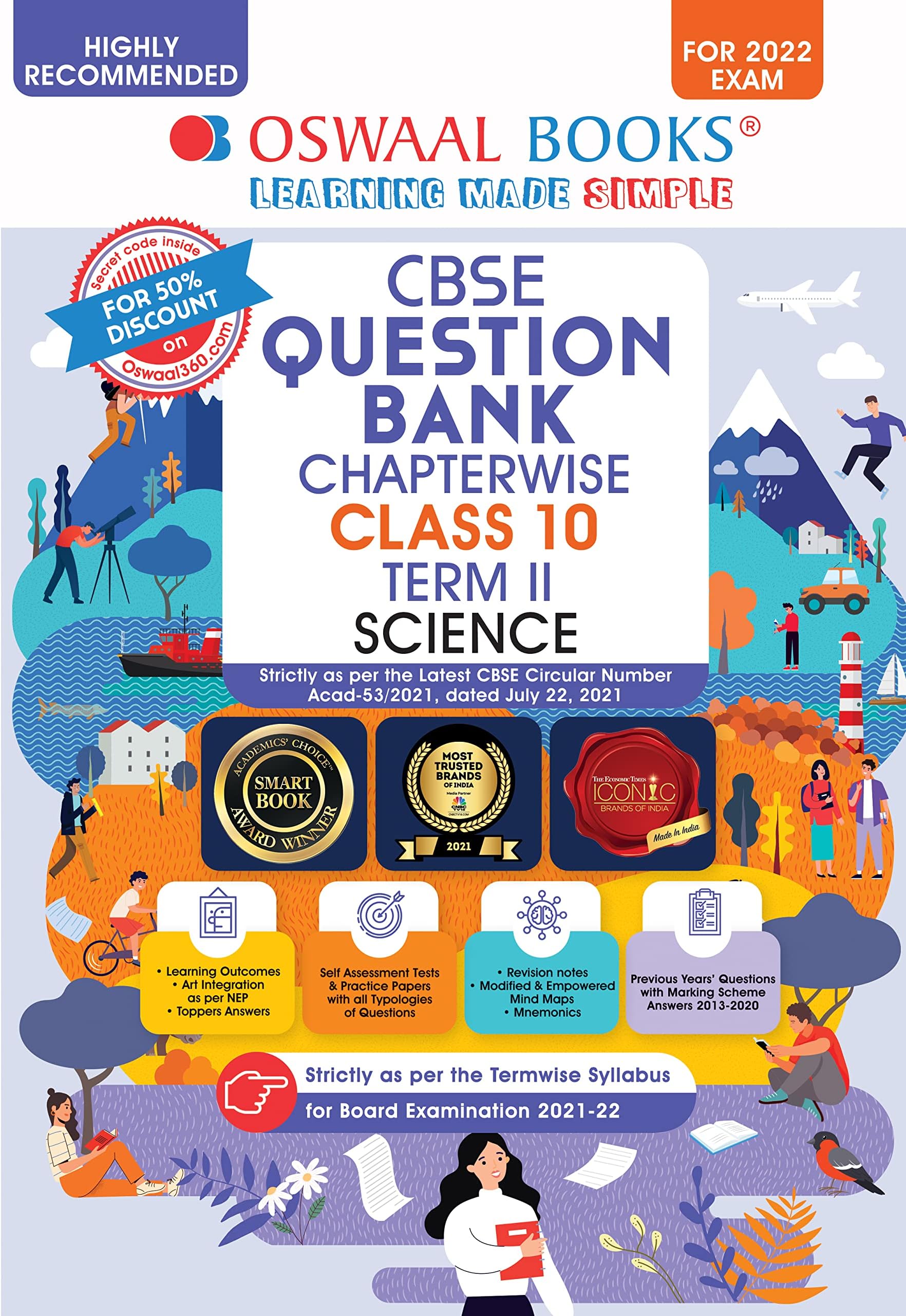 Oswaal CBSE Question Bank Chapterwise For Term 2, Class 10, Science (For 2022 Exam) Paperback – 16 May 2022
