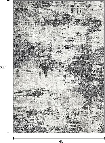 Miniatura 158 de Alfombra de área para sala de estar: alfombra lavable de 5 x 7 con respaldo antideslizante, no desprende pelo, resistente a las manchas, plegable