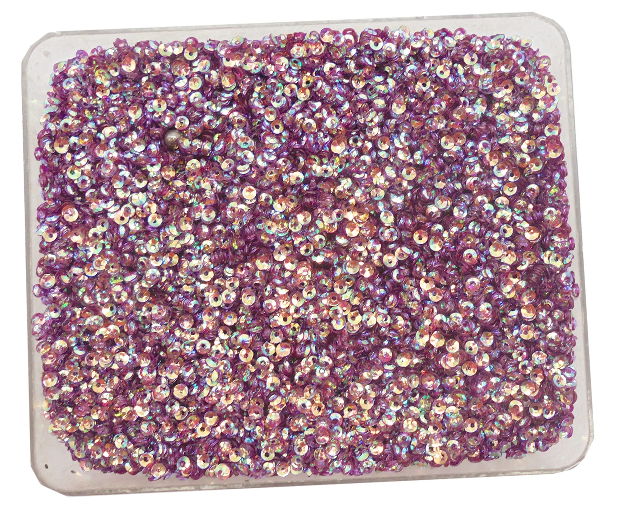 eshoppee 4 mm 200 gm, red Rainbow Sequins Sitara, for Jewellery Making Embroidery Material Art and Craft DIY kit, Glitter Sequince Rhinestones Beads (12, 200 gm)