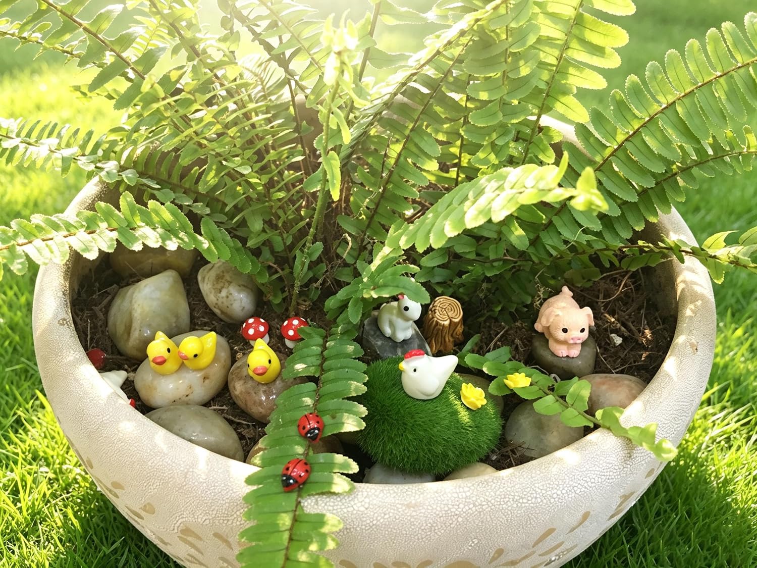 Fairy Garden Accessories 90 Pcs Mini Resin Animal Figurines