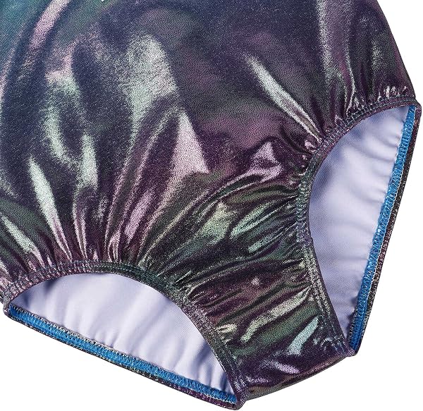Niña Maillots de Gimnasia Mangas Largas con Lentejuelas en Tul - 5