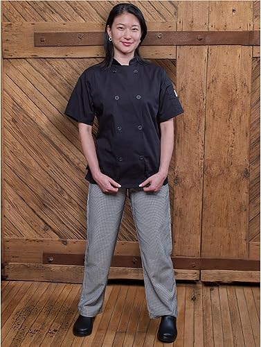 Miniatura 8 de Mercer Culinary Millennia - Pantalones de chef para mujer en diseño pata de gallo, L, NegroBlanco, 1